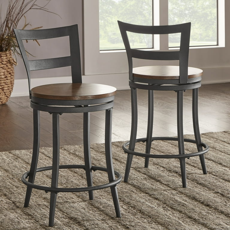 Weston Home Mason Swivel Counter Height Stool Set of
