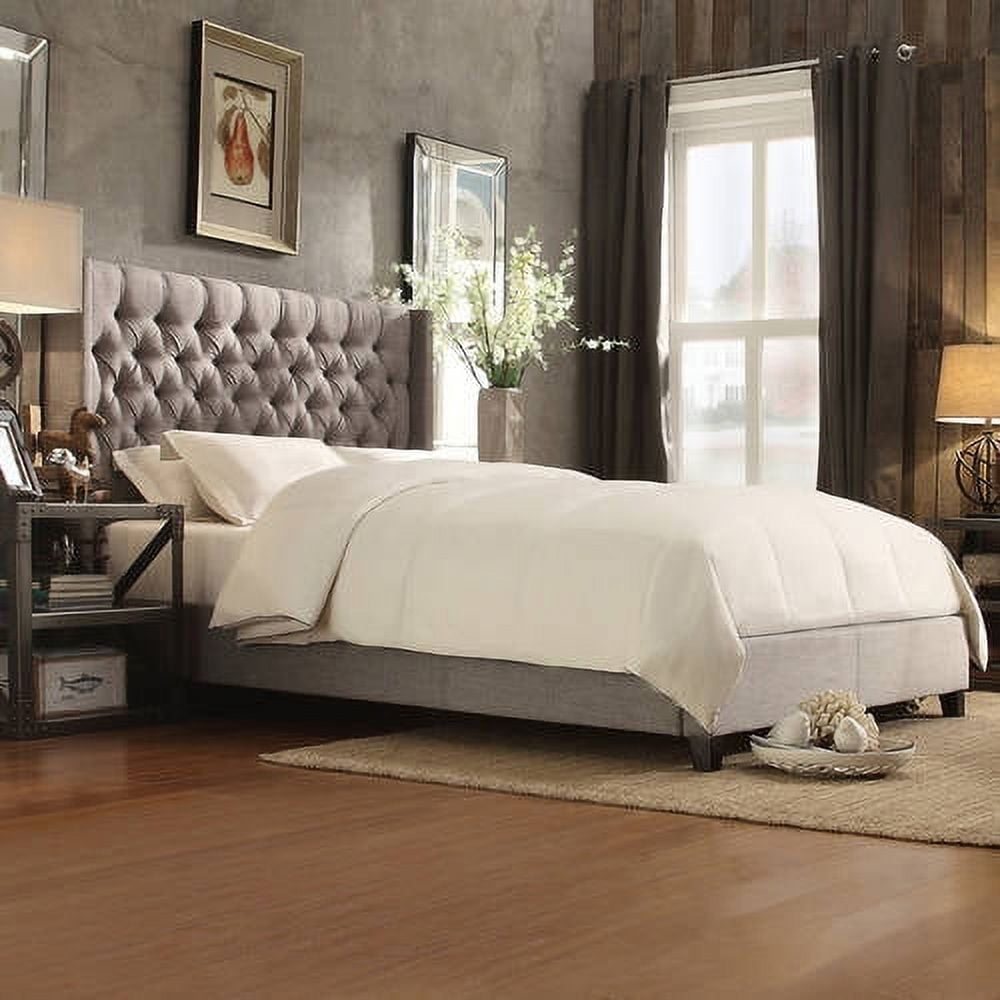 Weston home yarmouth wingback upholstered low profile bed new arrivals