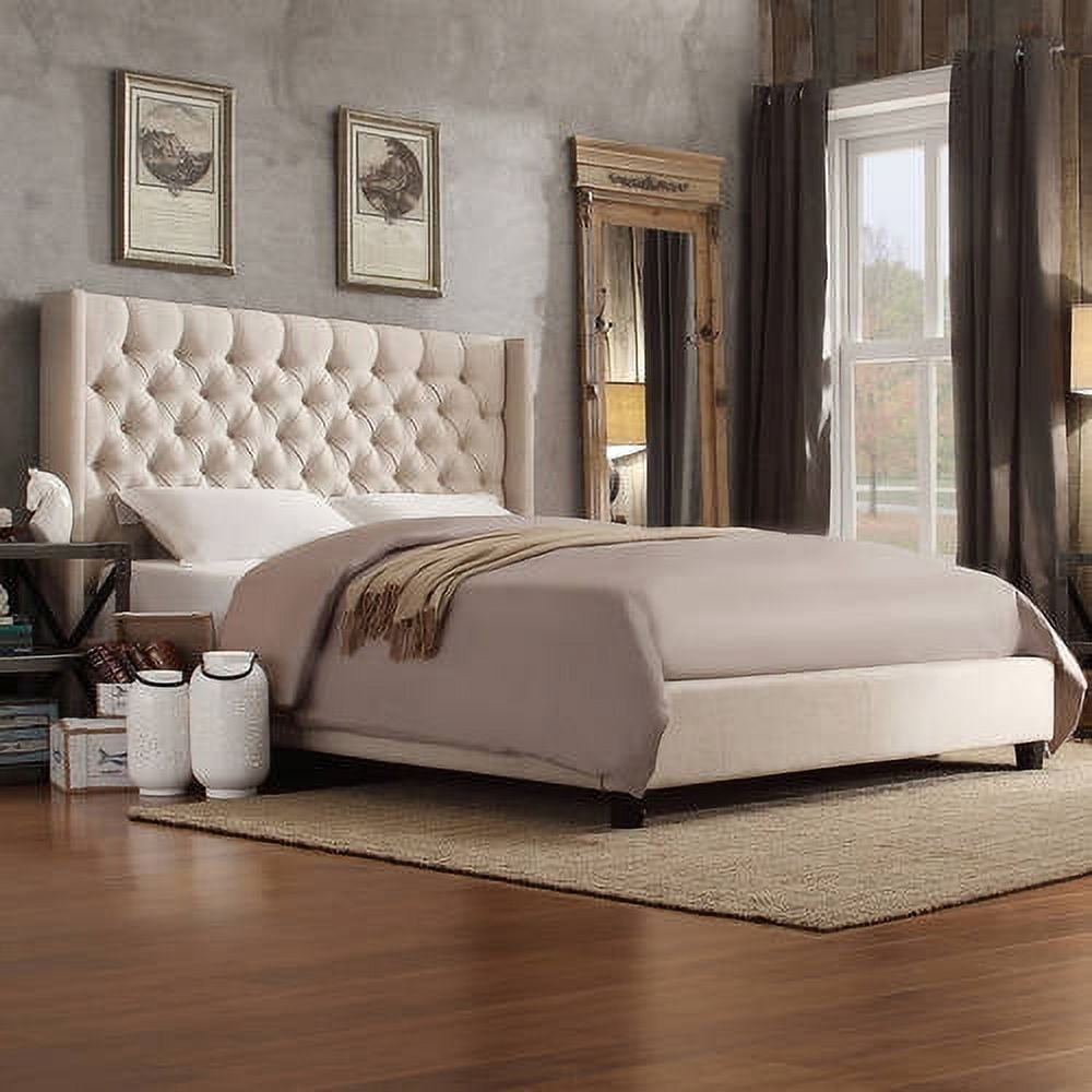 Weston home yarmouth wingback upholstered low profile bed sales