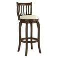 thumbnail image 1 of Weston Home Morgan Linen High Back Swivel Bar Height Stool, Beige, 1 of 3