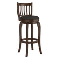 thumbnail image 1 of Weston Home Morgan Linen High Back Swivel Bar Height Stool, Dark Grey, 1 of 5
