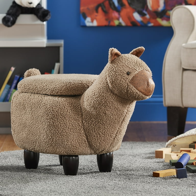 Plush storage ottoman outlet