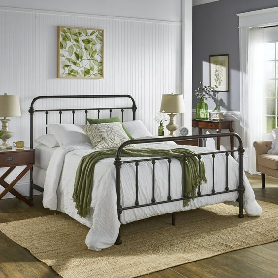 Weston Home Nottingham Metal Full Bed, Antique Dark Bronze