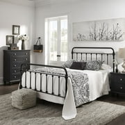 Weston Home Nottingham Metal Queen Bed, Antique Black