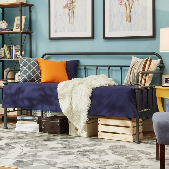 Weston Home Nottingham Metal Twin Daybed, Frost Grey