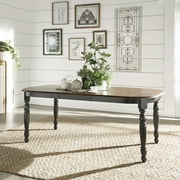Weston Home Ohana Antique Two-Tone Extending Dining Table, Antique Black