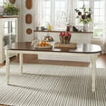 thumbnail image 1 of Weston Home Ohana Antique Two-Tone Extending Dining Table, Antique White, 1 of 9
