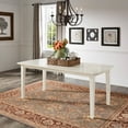thumbnail image 1 of Weston Home Orvieto Farmhouse 72" Rectangular Wood Dining Table , White, 1 of 7