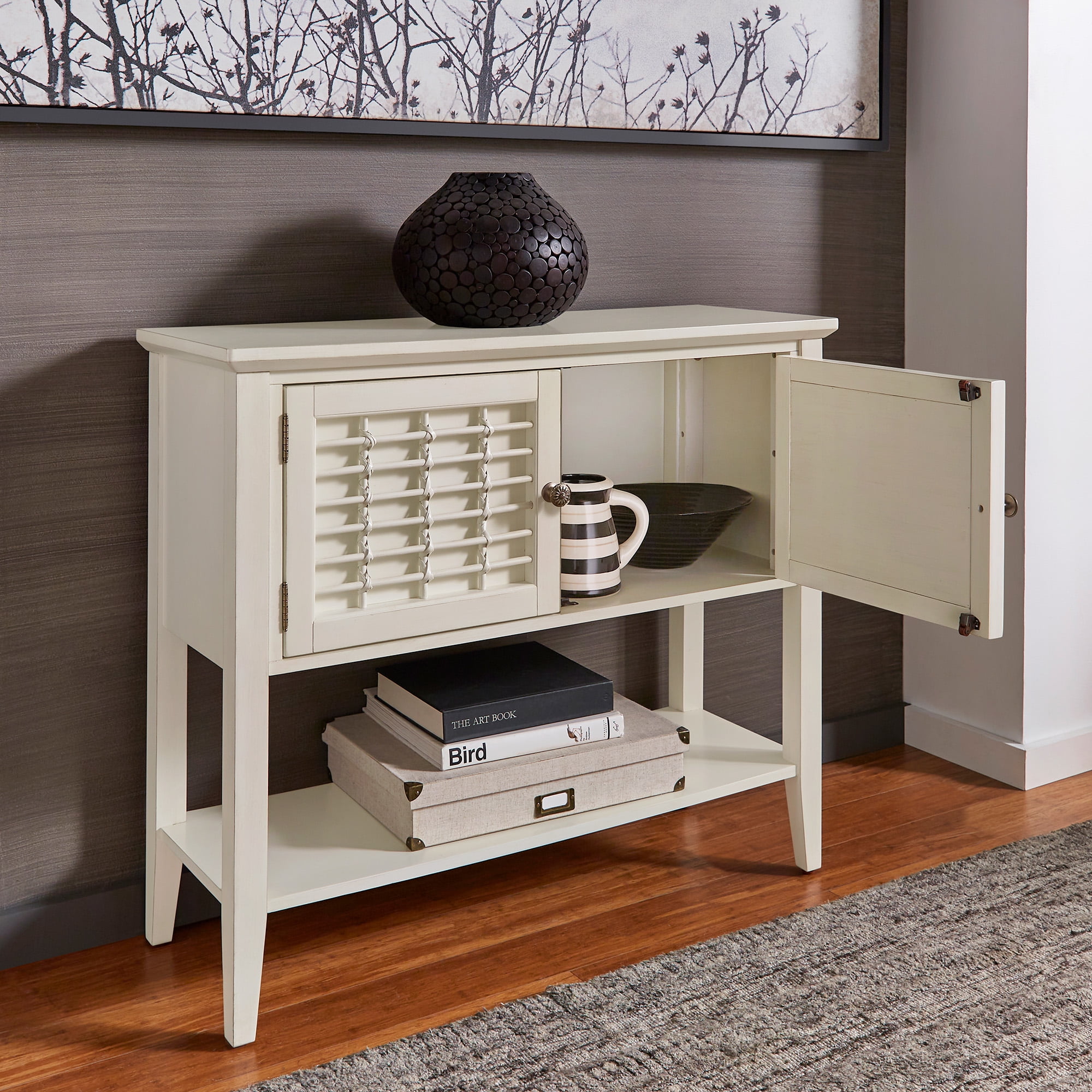 Weston Home Orvieto Farmhouse 42" Sideboard with 2 Doors, White