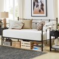 thumbnail image 1 of Weston Home Ossett Antique Finish Shell Motif Metal Twin Daybed, Bronzed Black, 1 of 6