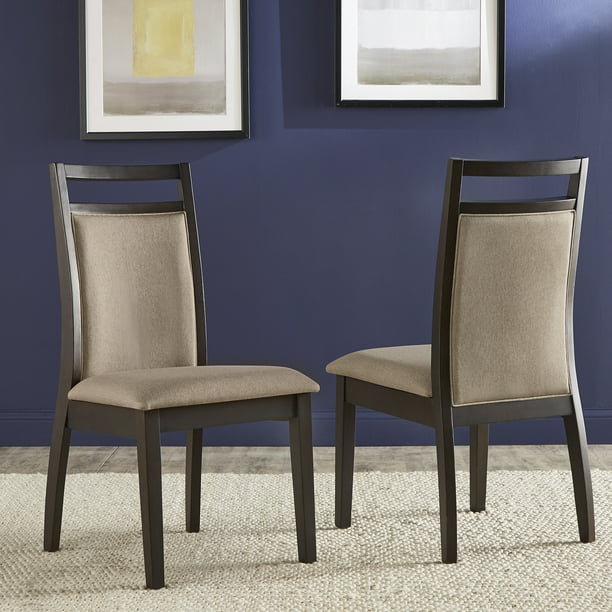 Weston Home Savannah Upholstered Linen Dining Chair, Set of 2, Grey ...