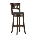thumbnail image 1 of Weston Home Shapel Linen Lattice Back Swivel Bar Stool, Dark Grey Linen, 1 of 6