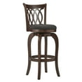 thumbnail image 1 of Weston Home Shapel Swivel Cherry Finish Bar Stool, Dark Grey Linen, 1 of 6