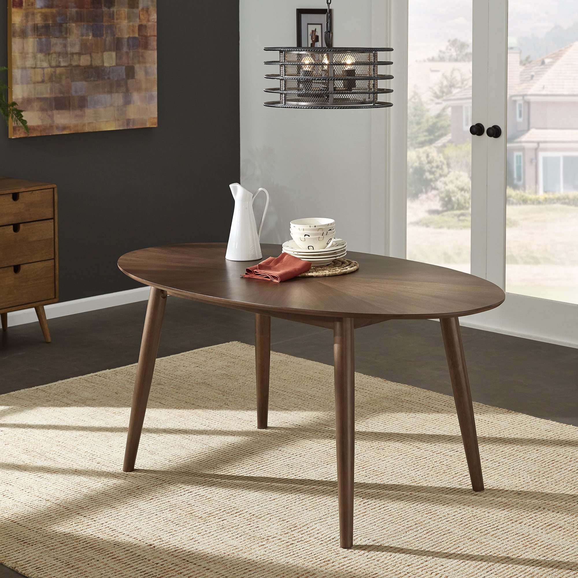 Weston Home Shaynah Walnut Oval Dining Table UK Ubuy