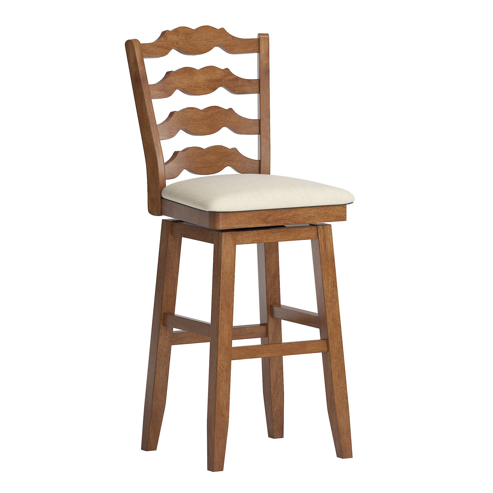 Weston Home Sheena French Ladder Back Bar Height Swivel Stool with