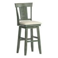 thumbnail image 1 of Weston Home Sheena Panel Back Bar Height Wood Swivel Stool, Antique Sage, 1 of 6