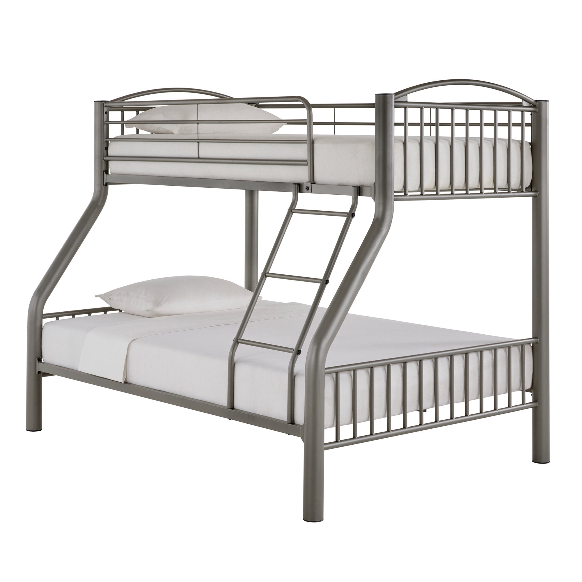 Weston Home Visalia Kids Metal Twin over Full Bunk Bed, Gray