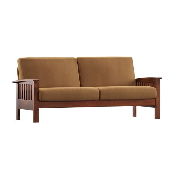 Weston Home Warner Microfiber Sofa, Rust