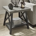 thumbnail image 1 of Weston Home Westyn Rustic X Base Wood End Table with Shelf, Gray, 1 of 4