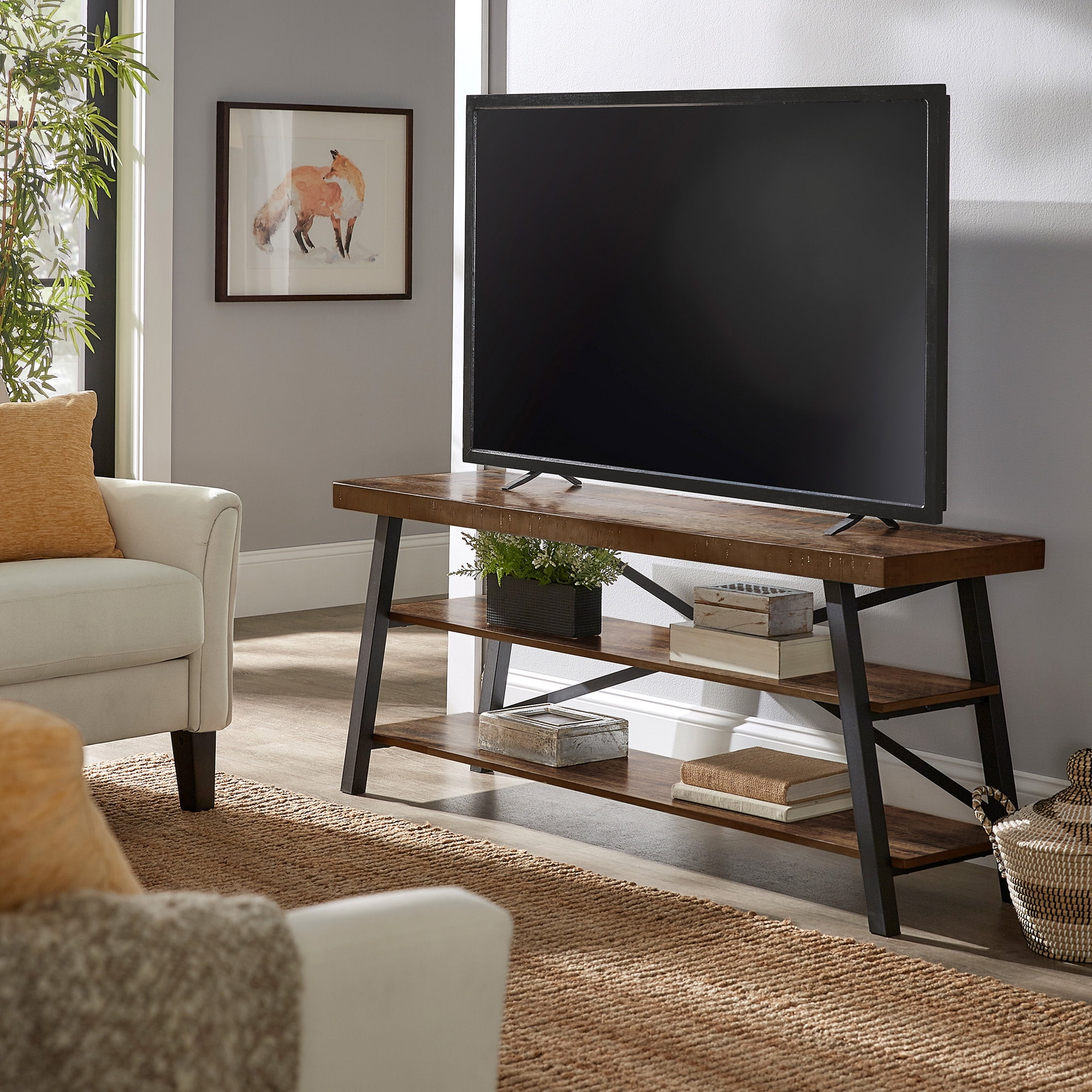 Brown tv stand walmart discount