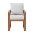 thumbnail image 1 of Weston Eucalyptus Wood Outdoor Dining Chairs with Gray Cushions/Set of 2, 1 of 7