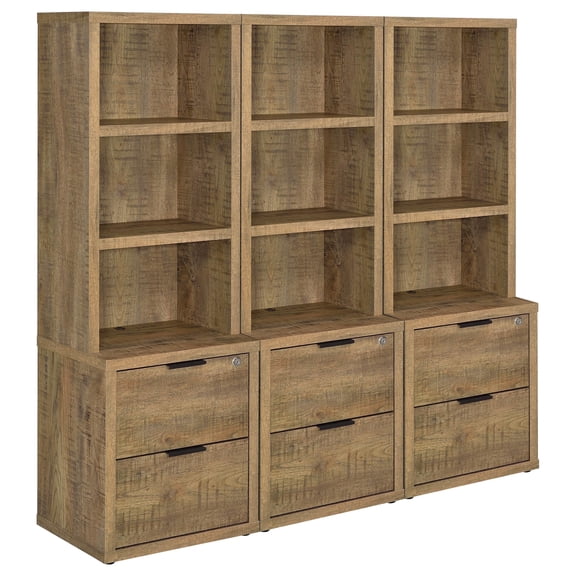 Coaster Westpark 3-Piece Wall Unit Bookcase Set with USB, Mango