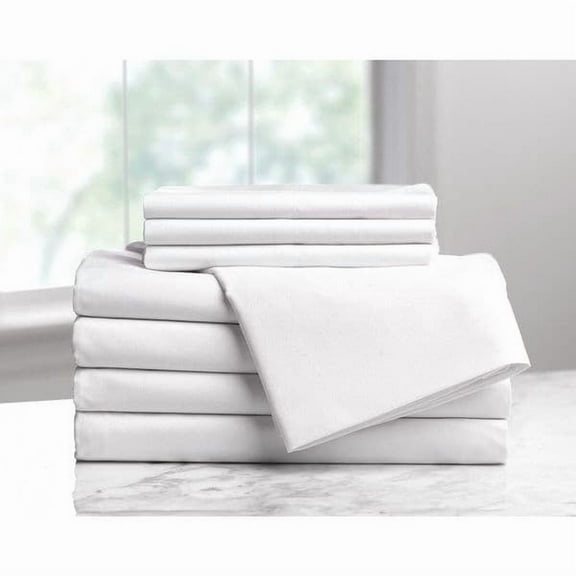 Westpoint Home Fitted Sheet,80 in L,Fresh White 1A29716