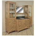 thumbnail image 1 of Westport Bay 2240-9059-MBWO 79 in. Single Basin Vanity in Oak Glaze Finish - Midnight Black- White Oval, 1 of 1