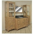 thumbnail image 1 of Westport Bay 2240-9060-MBWO 85 in. Single Basin Vanity in Oak Glaze Finish - Midnight Black- White Oval, 1 of 1