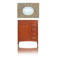 thumbnail image 1 of Westport Bay 2250-2450-TYWO 24 in. Vanity Warm Cherry Finish- - White- Oval, 1 of 2