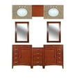thumbnail image 1 of Westport Bay 2250-9028-TYLO 67 in. Double Basin Vanity Warm Cherry Finish - Linen- Oval, 1 of 2
