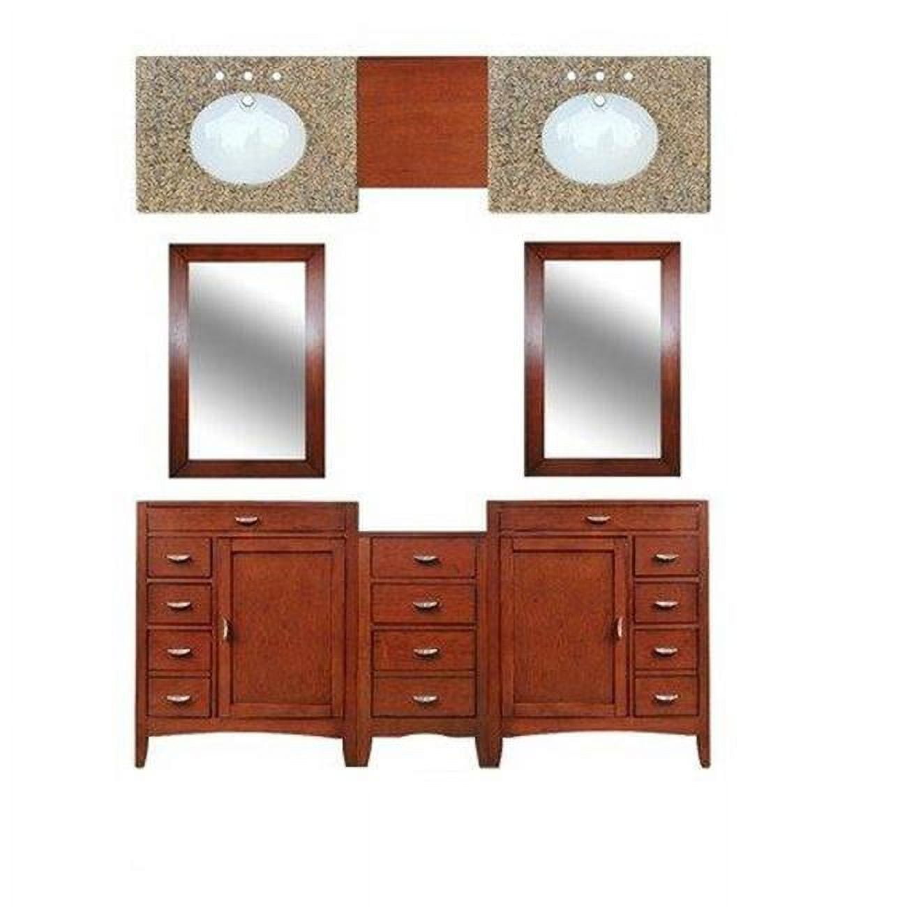 Westport Bay Metropolitan 64'' Double Basin Bathroom Vanity Set