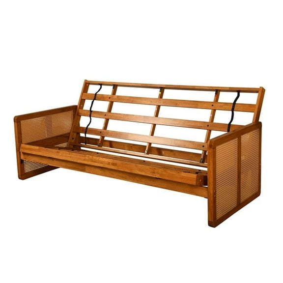 Westport Full-size Wood Futon Frame in Honey - Mattress not included