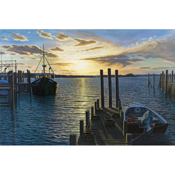 Art.com Westport Harbor, MA Giclee Print by Bruce Dumas, 18" x 12"