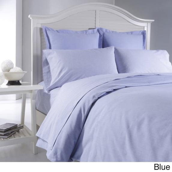 Westport Linens Oxford Chambray 100-percent Cotton Yarn Dyed Sheet Set