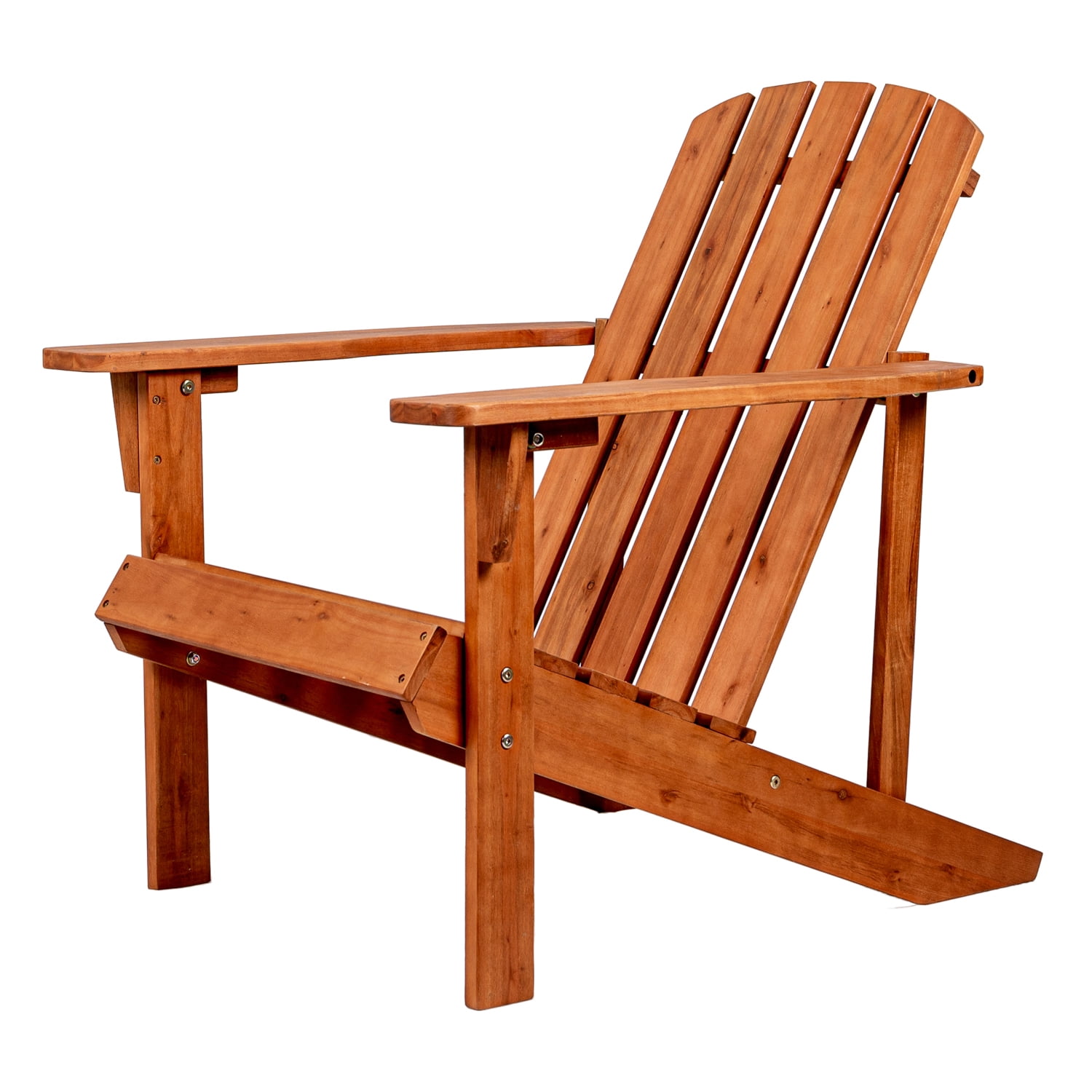 Westport Outdoor Patio Traditional Acacia Wood Adirondack Chair, Light ...