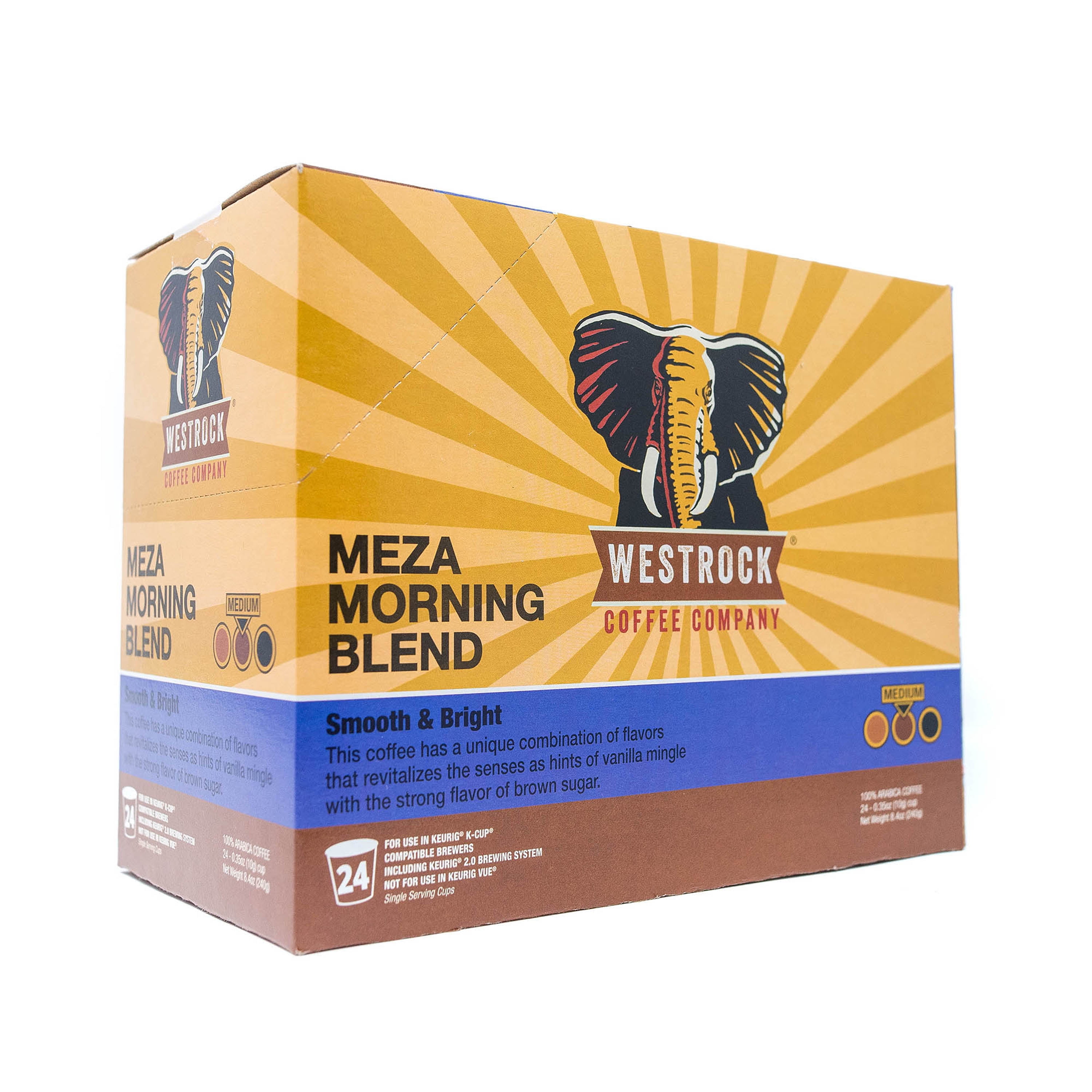 Westrock Coffee Meza Morning Blend Medium Roast, Keurig Coffee Pods, 24