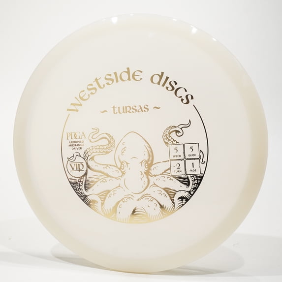 Westside Discs VIP Tursas Disc Golf Midrange Disc, Pick Color/Weight [Stamp & Exact Color May Vary] White 180 grams