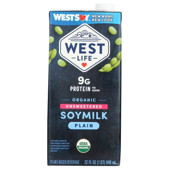 Westsoy Organic Unsweetened Soymilk Original - COC132 fl oz - 2 pc