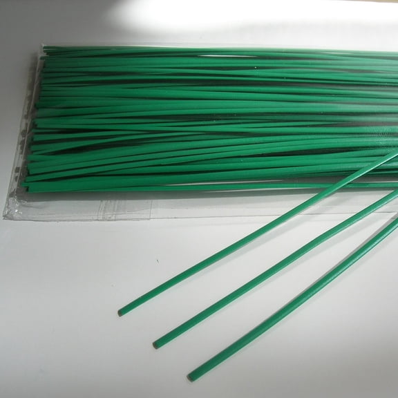 Weststone 1000pcs 7" (18cm) Plastic Green Twist Ties - Oval