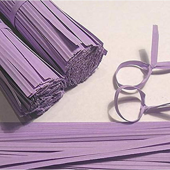 Weststone - 100pcs 11" x 5/32" (4mm) Paper Purple Twist Ties