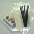 thumbnail image 1 of Weststone - 100pcs 4 1/2" Lollipop Sticks + 100 Poly Bags + 100 Black Twist Ties for Cake Pops, 1 of 1