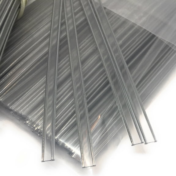 Weststone 10cm (4") Plastic Twist Ties Double Wire Clear - for Nose Bridge Strips for Mask, Flat Plastic Strips Straps Adjustable Nose Clips Wire for DIY Face Mask Making Accessories for Sewing Crafts