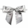 thumbnail image 1 of Weststone 50pcs Metallic Silver Bows 3 1/2" Span x 2" Tail, Ribbon Width 1", Pre-Tied Bows or Self-Adhesive Bows, 1 of 2