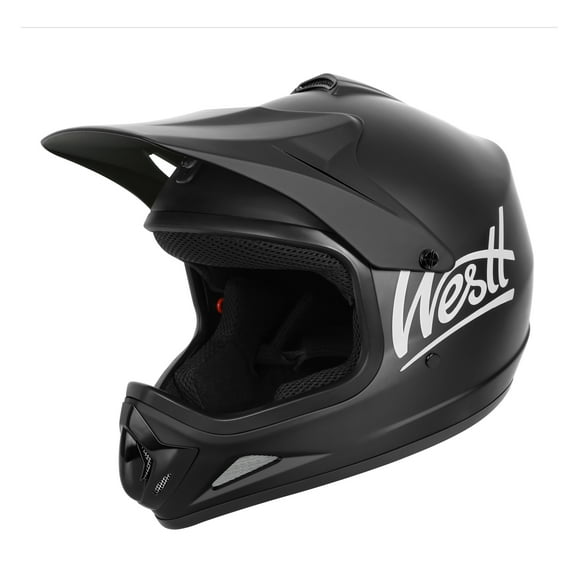 Westt Cross Kid M Black ABS Dirt Bike Helmets, DOT Approved for Boys