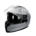 thumbnail image 1 of Westt Full Face Helmet - Motorcyle Helmet with Dual Visor DOT Approved - Grey M, 1 of 9