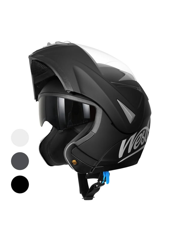 Westt Motorcycle Helmets for Adults Modular Motorbike Helmet ATV Helmet with Dual Visor for Men & Women Full Face Helmet Flip up DOT Approved