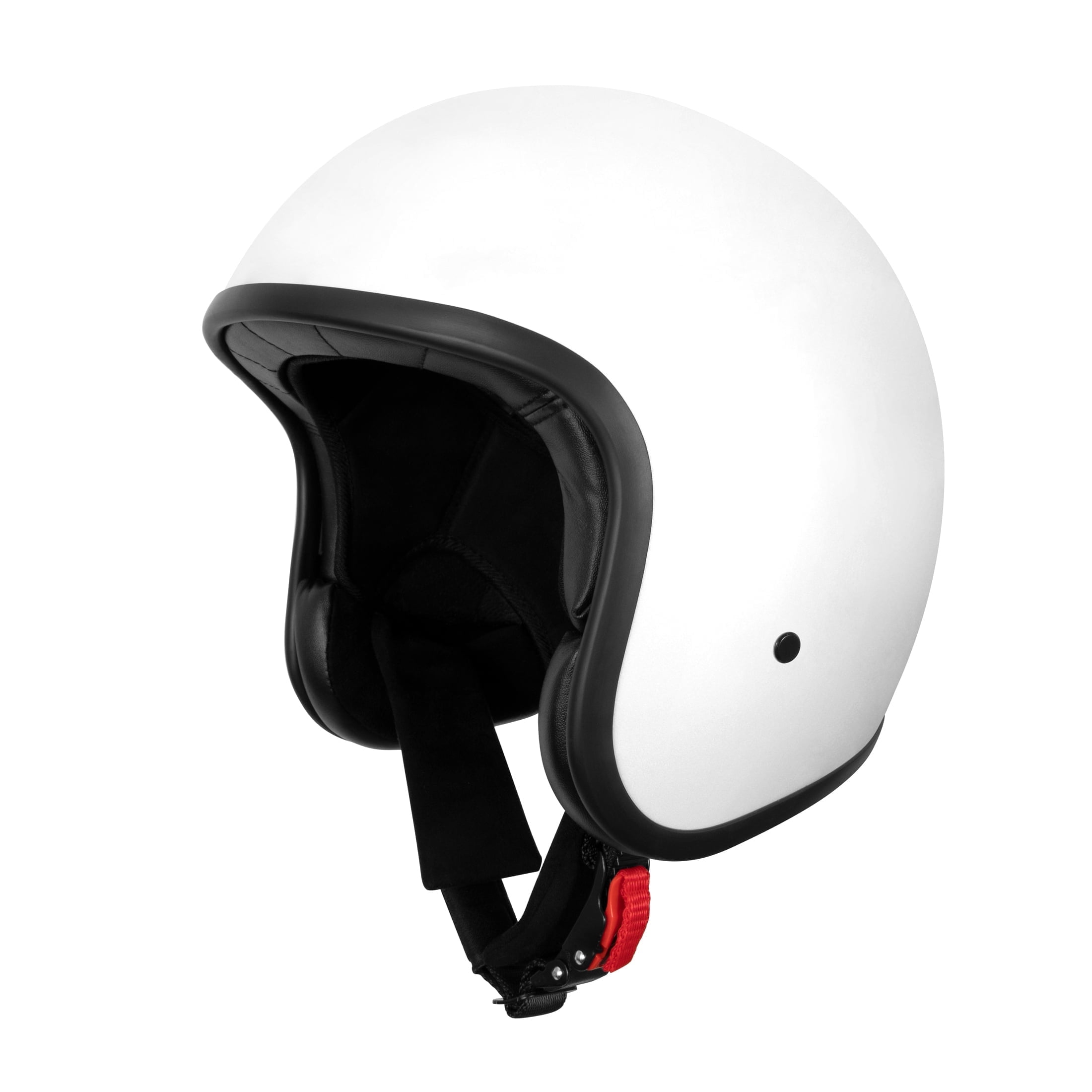 Japanse Stijl FRP Motorhelm Met Open Gezicht Retro Jet 3/4 Helm DOT/ECE Goedgekeurde Motorhelm Voor Heren En Dame Dubbele D-Gesp Licht Effen Kleur Bromfiets Scooter Cruiser A,M=(54-55CM