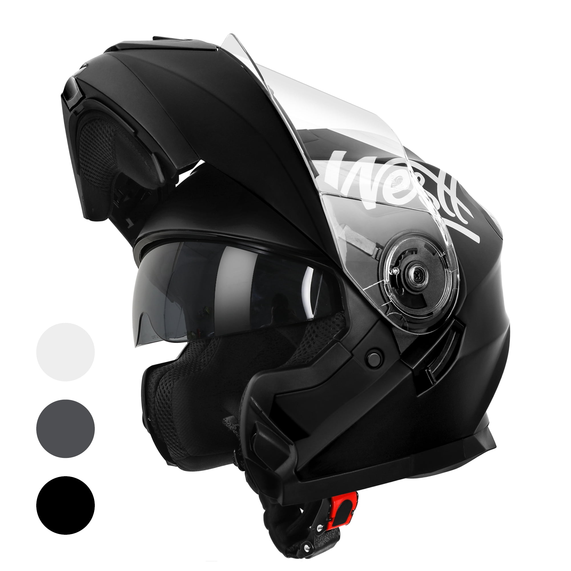 Toque Helmet Westt Open Face Motorcycle Helmet - Motocross Helmet Liftable Chin ...