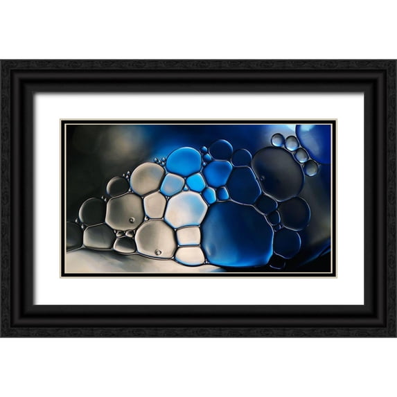 Westum, Heidi 32x20 Black Ornate Wood Framed with Double Matting Museum Art Print Titled - In The Blue Darkness